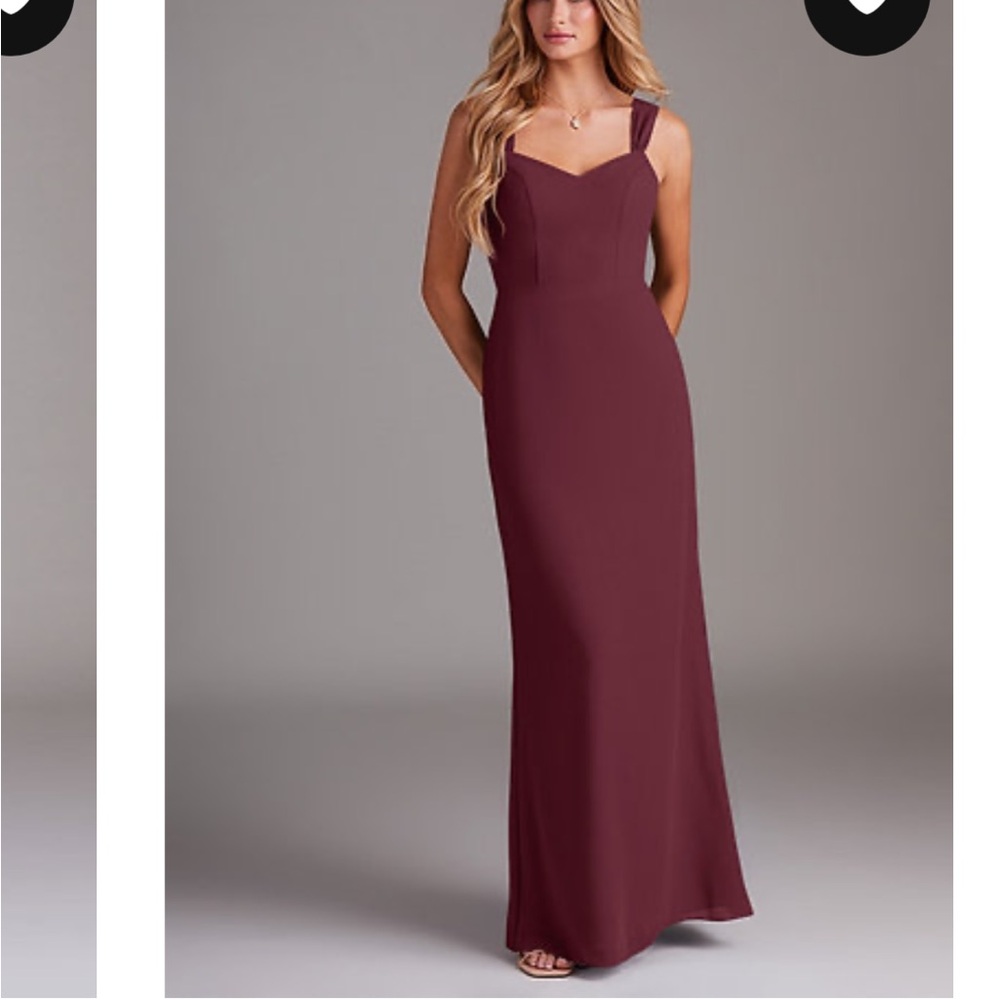 Azazie Cabernet Strap Bridesmaid Dress